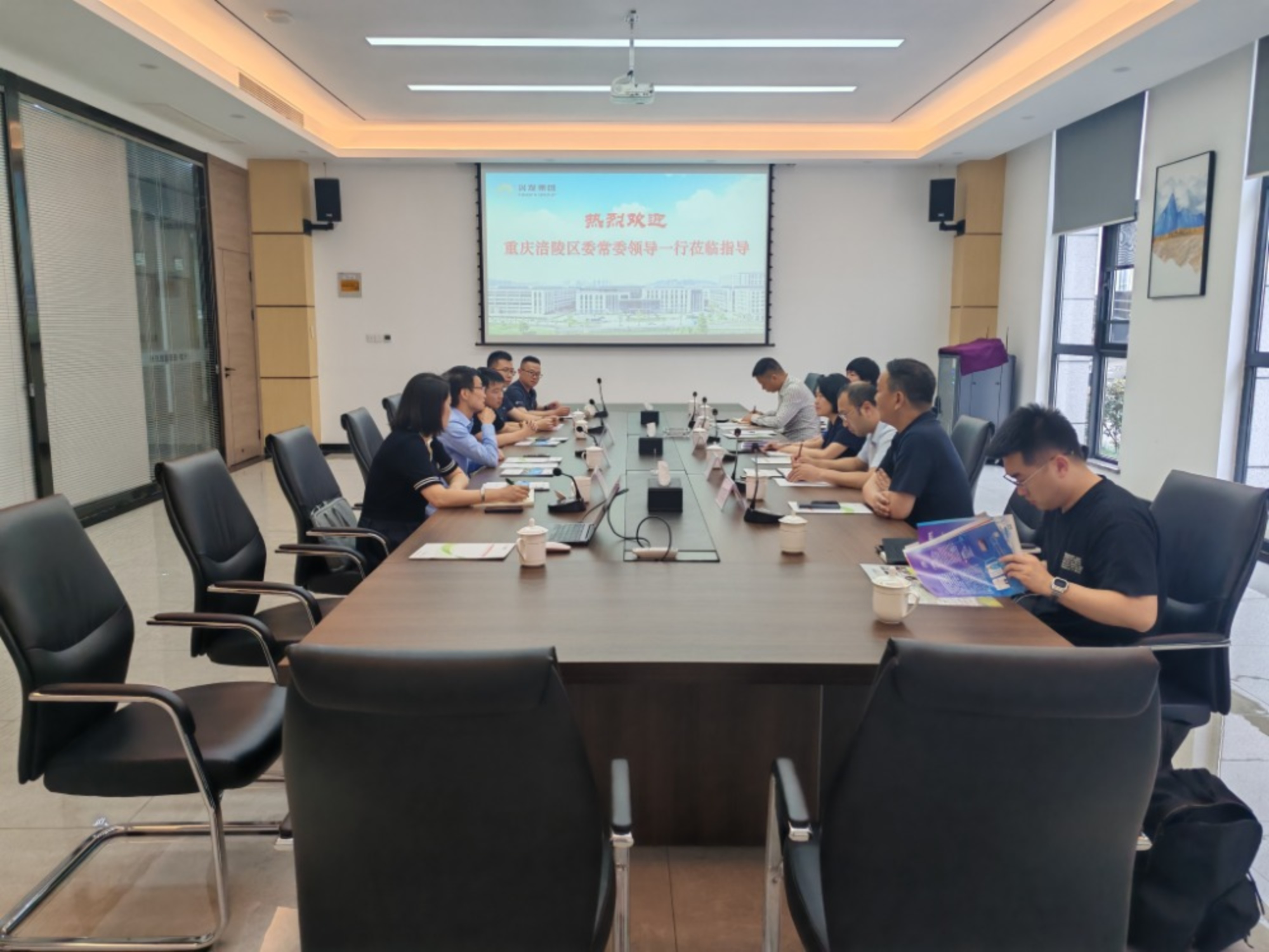 涪陵区委常委庹灿向导一行莅临诚邦高新纤维调研考察-合乐HL8